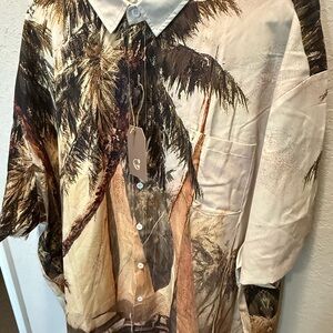 Hardaddy Hawaiian Tropical Print Shirt size 5XLB